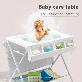 

Fast ship! Baby changing diaper table folding shower newborn baby multi-function portable bed care table