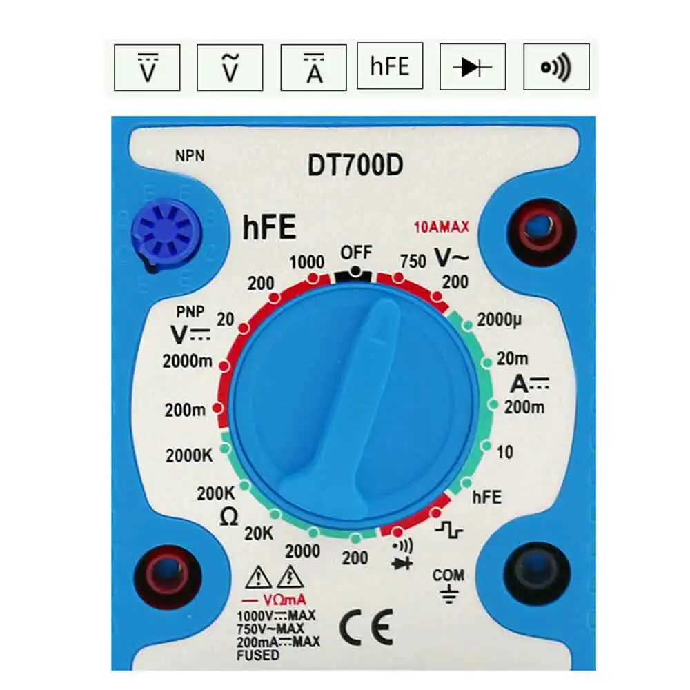 Мини мультиметр DT700D цифровой ЖК-дисплей высокая безопасность ручной профессиональный Амперметр Ом тестер метр DC/AC Вольтметр