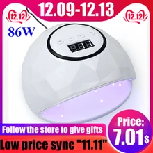 УФ-лампа 86W светодиодный светильник ногтя F6 быстрое отверждение 39 светодиодный s 30/60/99S сроки лампа для сушки гель-лака Автоматическая мыльница машина UV Гибридный лампа