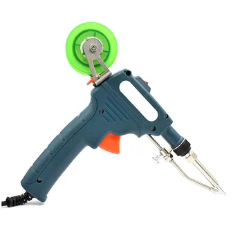 

110V/220V 60W Temperature Adjustable Hand-held Internal Heating Soldering Iron Automatically Send Tin Gun Soldering Welding