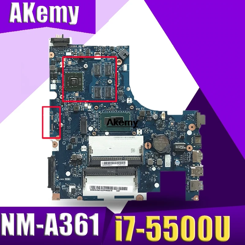 

NM-A361 motherboard for Lenovo G50-80 ACLU3/ACLU4 NM-A361 PM laptop motherboard notebook I7-5500 CPU original Test