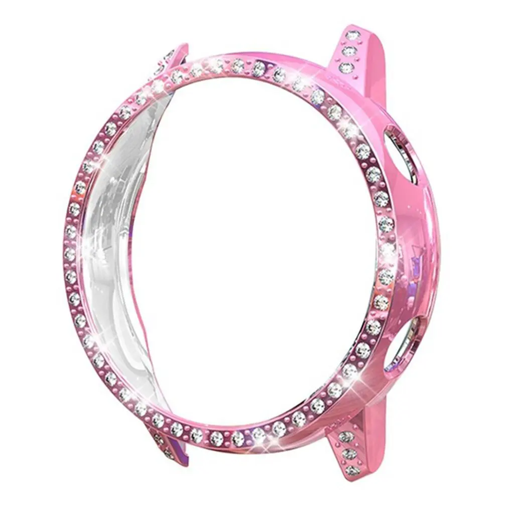 

For Galaxy Watch Active Smart Watch Diamond-Encrusted Case Shatter-Resistant Wear-Resistant Watch Screen Protection Shell