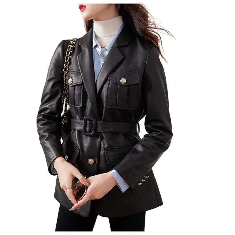 Кожаная куртка из овчины для женщин