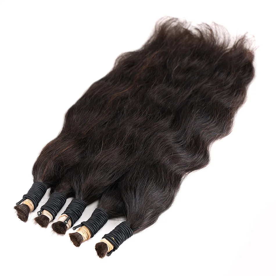 BHF Human Braiding Hair Bulk Machine Made Remy Straight No Weft Bundles Natural Braiding Hair Extensions nudula