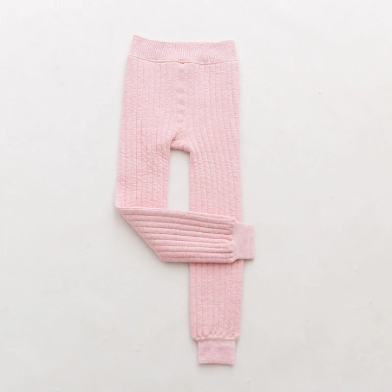 Леггинсы для девочек; теплые штаны для девочек и мальчиков; теплые зимние леггинсы; утепленные леггинсы с хлопковой подкладкой; детские брюки; штаны для малышей - Цвет: Pink