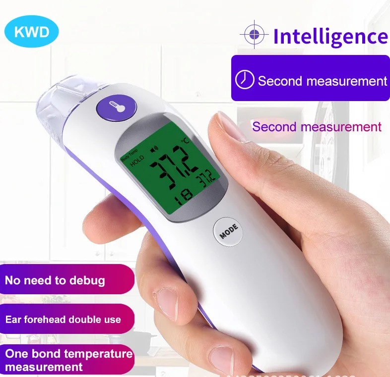 Ушной лоб термометр Бесконтактный цифровой Мути-фуция инфракрасный термометр измерения температуры для младенцев и взрослых