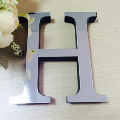 Новые акриловые зеркальные 3D DIY наклейки на стену английские буквы украшение для дома творческая личность особенная - Цвет: H