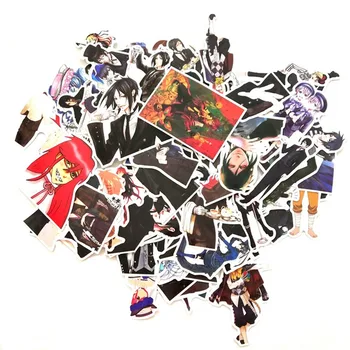 

70 Sheets Japan Anime Black Deacon PVC Graffiti Stickers Stationery Flat Schoolbag Decoration Sticker Anime Peripheral Products