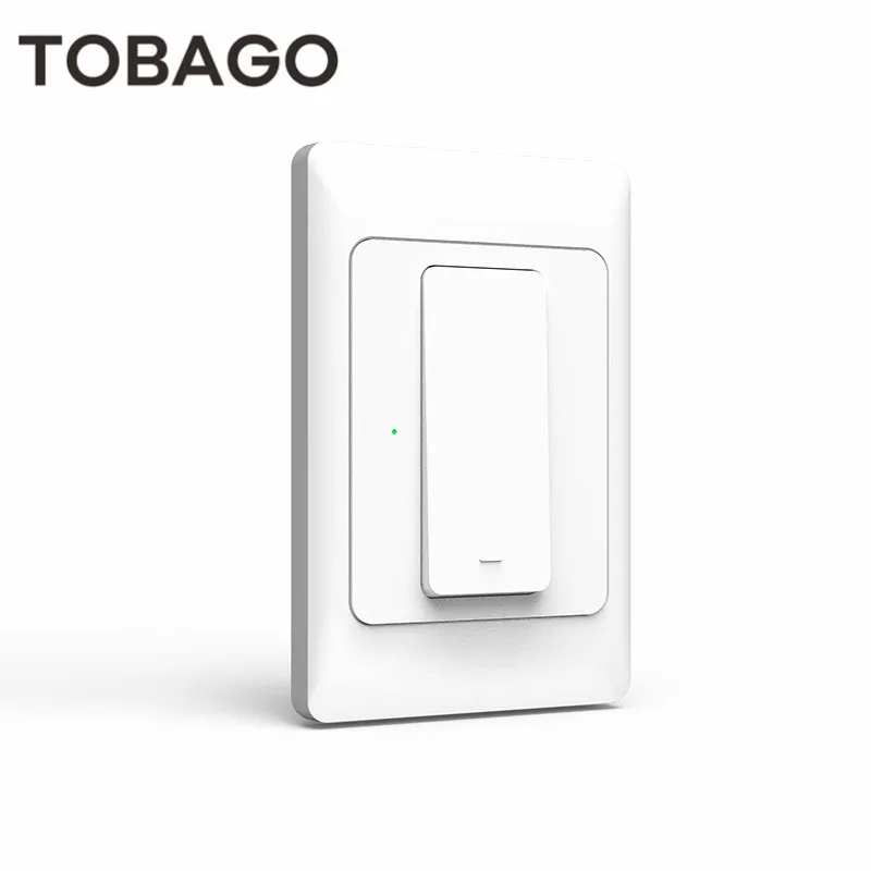 

TOBAGO Single Gang One Way Smart Switch AU US for Amazon Echo Google Home,100V to 220V,2.4MHz,Timer