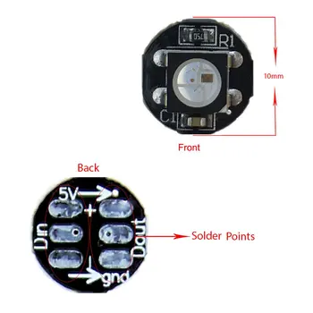 

100pcs WS2812B Addressable 5050 smart RGB LED Pixel light on Black Heat Sink PCB Board for Arduino 5V DC