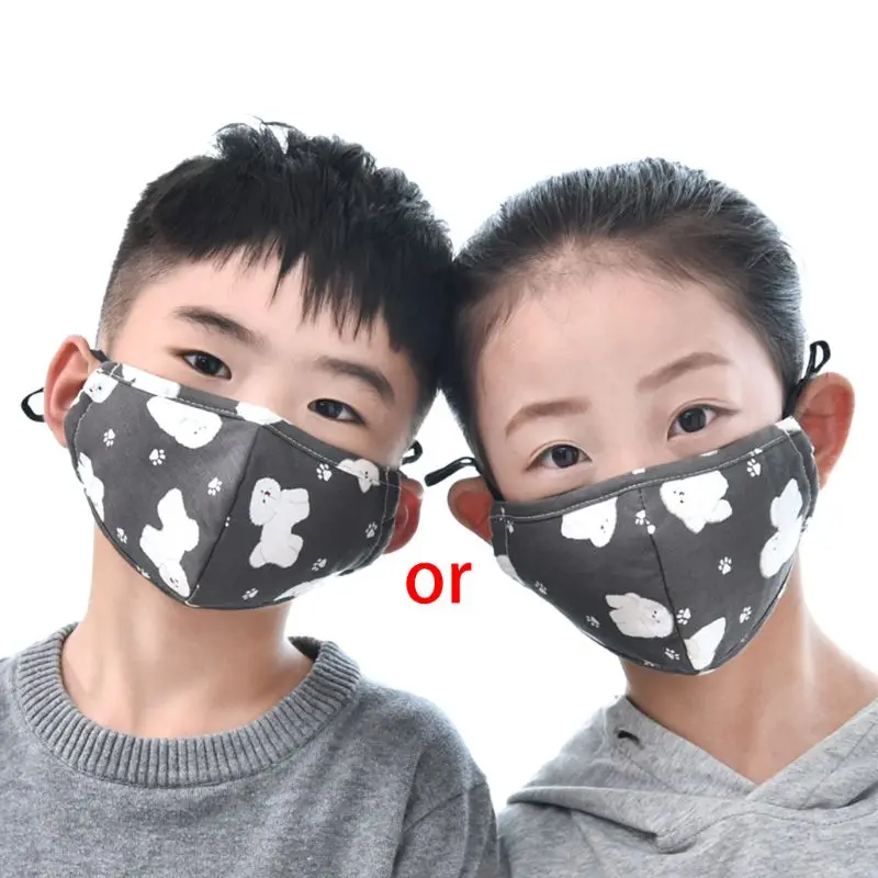 

Unisex Cotton PM2.5 Children Mouth Face Mask Anti Dust Pollution Respirator Washable