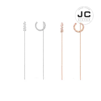 

New Fashion Charms Tibetan silver Original Engraving,Up And Down Dropping Earrings For Women Mono Zircon Glamour Jewelry Gift