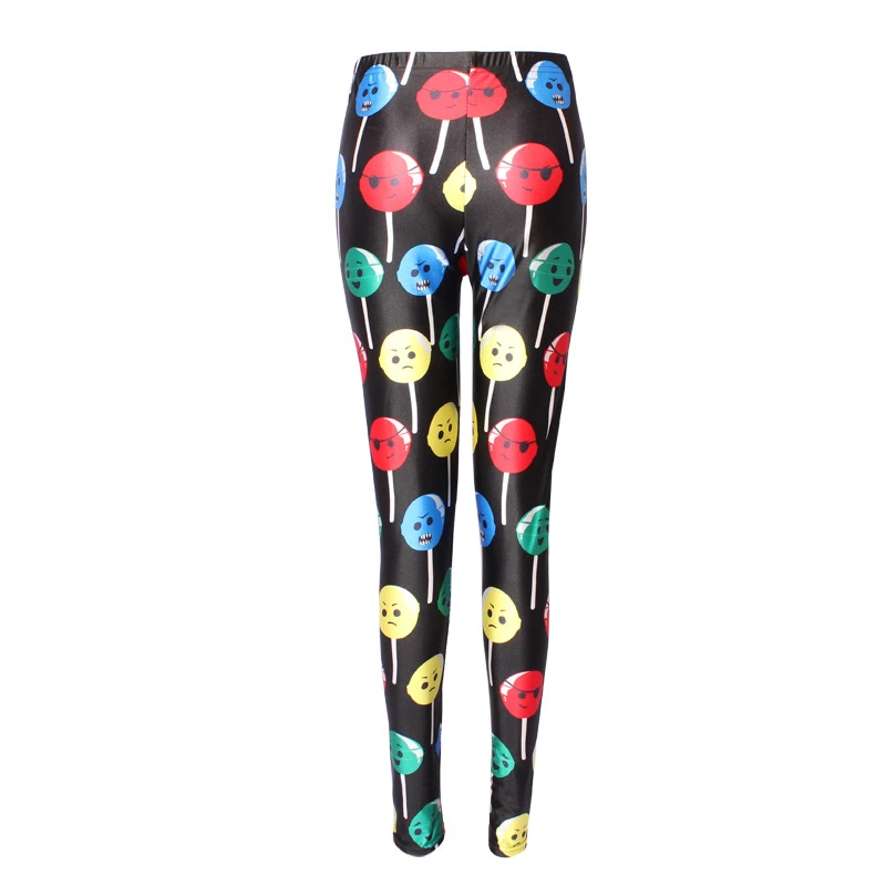 

2020 Spring Women's Fashion Skinny Stretch Color Pattern Pattern Cropped Pants XF391