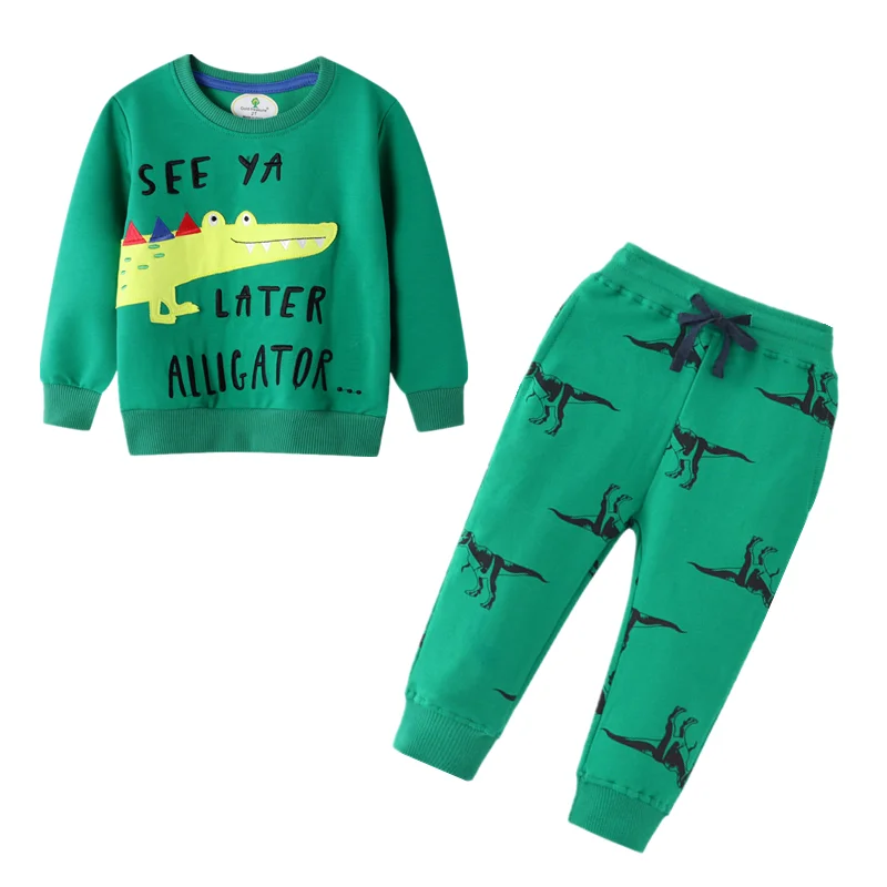 Толстовки для маленьких мальчиков; комплекты зимней одежды для мальчиков; толстовки с принтом динозавра; брюки; комплект одежды для мальчиков