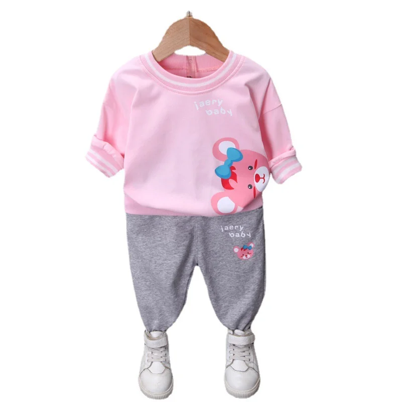 

New Spring Children Clothes Baby Boys Girls Cartoon T Shirt Pants 2Pcs/sets Autumn Kids Infant Costume Toddler Casual Tracksuit