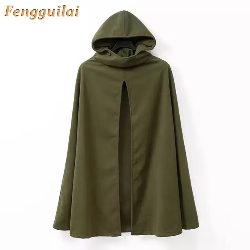 

[DISCOUNT] FENGGUILAI Casual Women Green Sweater Hooded Poncho Cape Knitted Sweaters Tassel Pullover Solid Sweater Female Poncho Capes Coat