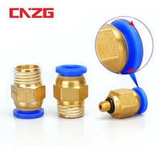 Raccord pneumatique PC raccord rapide m5 4mm 6 8 10 12mm filetage mâle 1/4 1/2 1/8 3/8 tuyau comprimé tuyau tuyau en laiton coupleur(China)