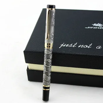 

High Quality JINHAO 5000 Dragon Ballpoint Pen Luxury Executive Ball Pen Golden openwork Black ink pen Office Supplies caneta
