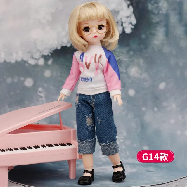 Winking 30 cm Doll Toys Princess Dress Up 4D Real Eyes 23 Joints 6 Points Baby Girl Toy Birthday Gift for Girls Play House Doll 6