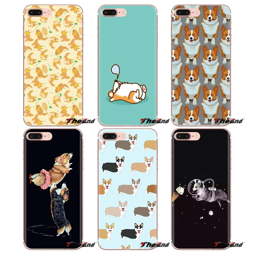 For Huawei Honor 7X V10 6C V9 6A Play 9 Mate 10 Pro Y7 Y5 P8 P10 Lite Plus GR5 2017 TPU Case Corgi Welsh dog puppy Collage |