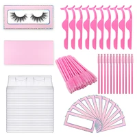 Pink/Purple Lash Packaging Boxes Cluster Eyelashes Boxe Natural Faux Fluffy Mink Eyelashes Packaging Rhinestones False Nail Art 1