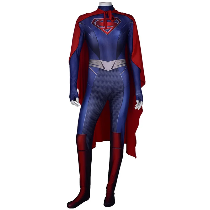 Взрослые дети супердевочка Косплей зенай супергерой 3D печатных боди Женский костюм комбинезоны костюмы на Хэллоуин плащ