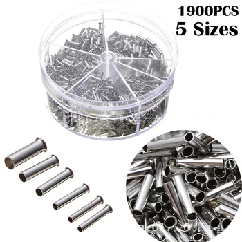 

1900pcs Terminal Block Cold-Pressed Insulated Ferrules Terminal Block Cord End Wire Connector Electrical Crimp Sleeves