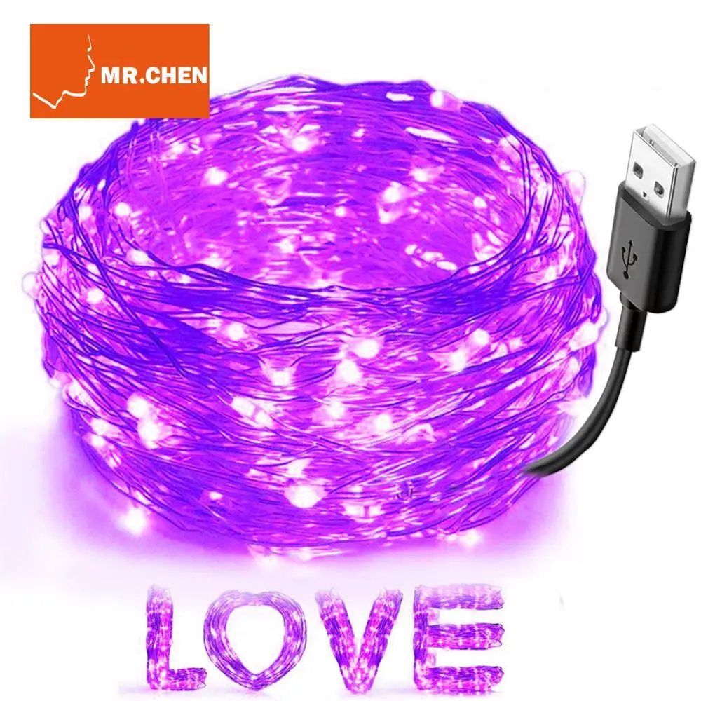 

Ultraviolet DIY LED Stage Light Effect USB 20m UV Black Lamp Bulb String Disco Dj Christmas Halloween Party Waterproof Bar Prom