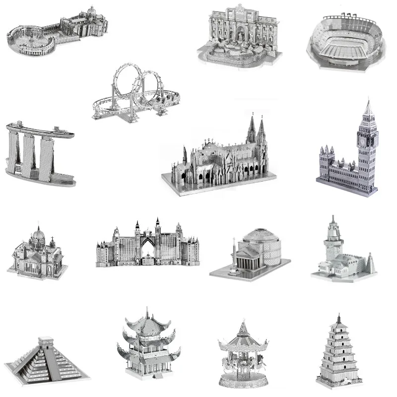 Архитектура 3D металлические Пазлы зданий Эйфелева Башня Биг-Бен пазл