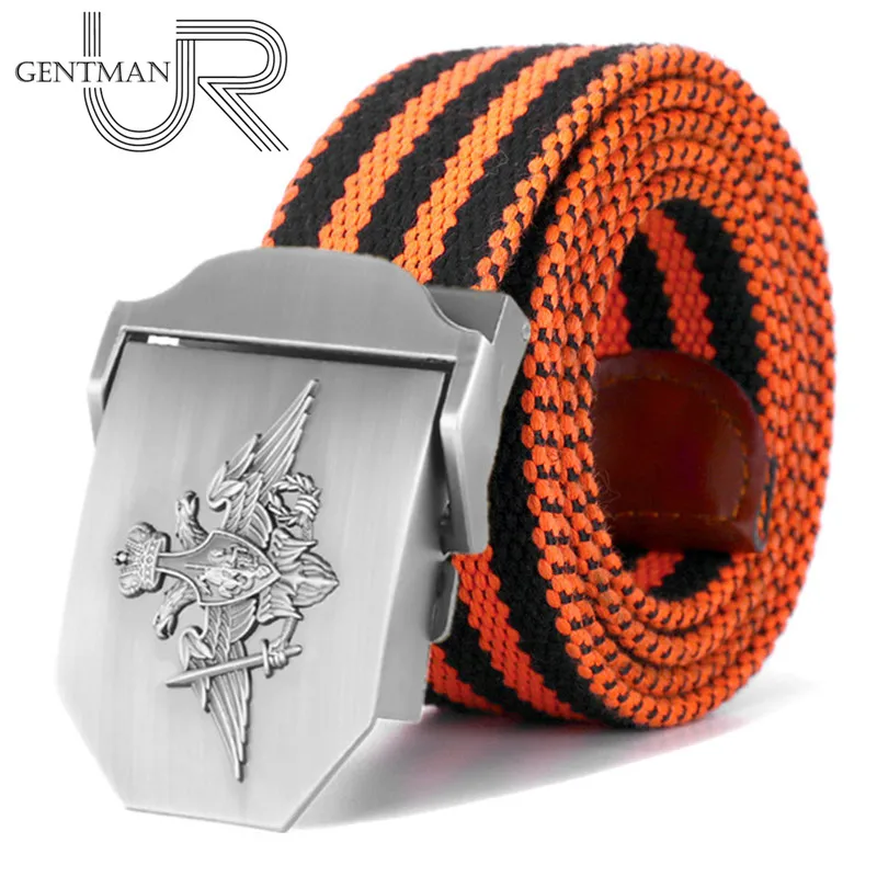New Men & Women High Quality Belt 3D Russian Federation Armed Forces Metal Buckle Casual Canvas Army Military Tactical | Аксессуары