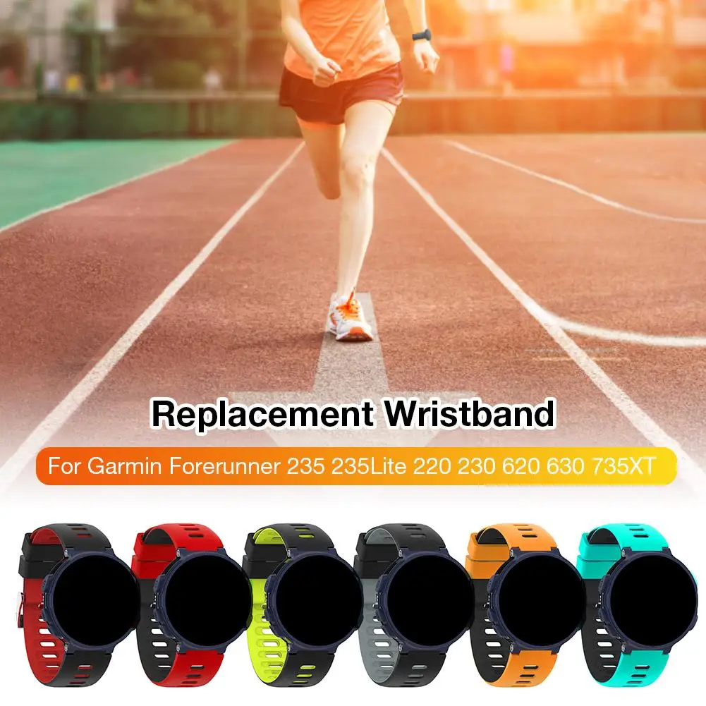 Для Garmin Forerunner 235 235Lite 220 230 620 630 735XT Смарт-часы 22 мм высококачественный мягкий силиконовый сменный ремешок