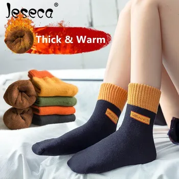 

Jeseca New Women Thick Warm Winter Velvet Long Socks Soft Breathable Wool Home Sleep Floor Wear Snow Winter Boots Tube Socks