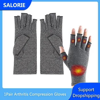 

1 Pair Compression Arthritis Gloves Wrist Support Joint Pain Relief Cotton Hand Brace Therapy Wristband Women Men Health Care