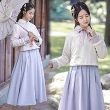 Вышивка Hanfu женские танцевальные костюмы реформирование феи платье дамы фестивальный рейв наряд певцов сценическая одежда DC3395