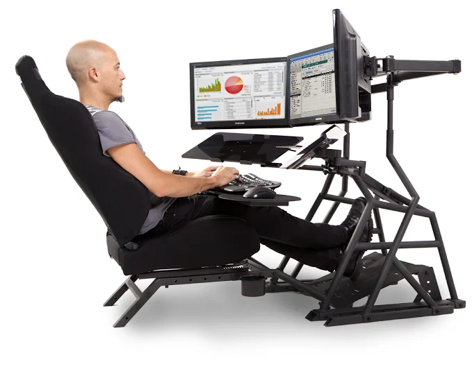  Ergonomics multifunctional computer table flight / racing game seat steering wheel bracket