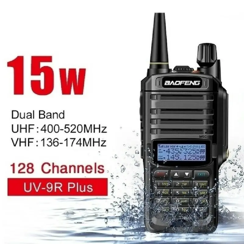 FFYY-Baofeng UV-9R Plus Walkie Talkie Высокая мощность UHF/VHF дальность 2 способ радио