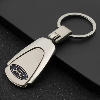 

1PCS 3D Metal Car Trapezoid Badge Emblem Auto Key Chain Keyring For Ford ST FOCUS 2 3 Mondeo Fiesta Kuga MK2 MK3 MK4 Accessories