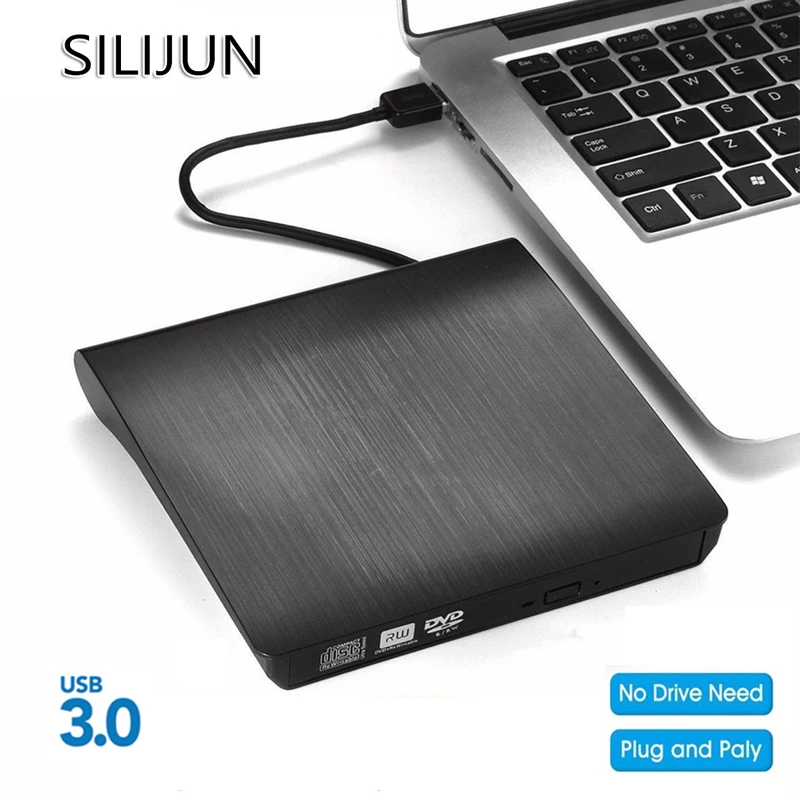 Portable USB 3.0 DVD-ROM CD ROM Optical Drive External SlimDisk Reader Desktop PC Laptop Tablet Promotion DVD Player | Компьютеры и
