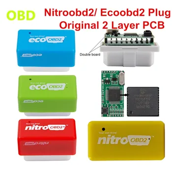 

2 Layer PCB ECOOBD2 Chip NITROOBD2 Tuning Box ECO OBD2 Nitro OBD2 Original Plug Gasoline Diesel More Power Torque Save Fuel