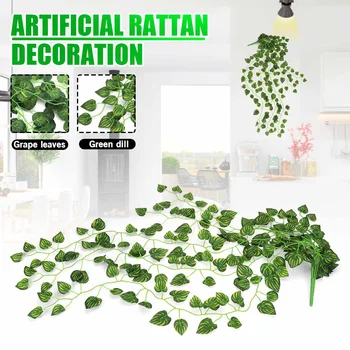

Home Decor Artificial Flowers Vine Vine Garland Wedding Arch Decoration Fake Plants Foliage Rattan Rattan Trailing Faux Flowers