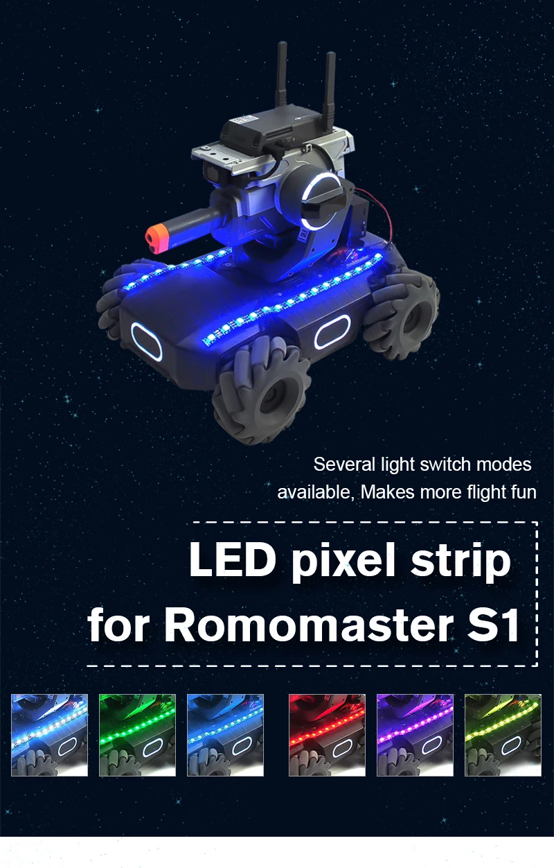 DJI Robomaster S1 Светодиодная лента Водонепроницаемая может контролировать цвет для DJI Robomaster S1 Аксессуары