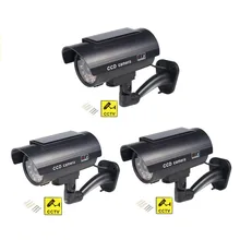 3 шт./1 сумка поддельные манекены камеры солнечной симуляции водонепроницаемый открытый Крытый видеонаблюдения с мигающий красный светодиодный