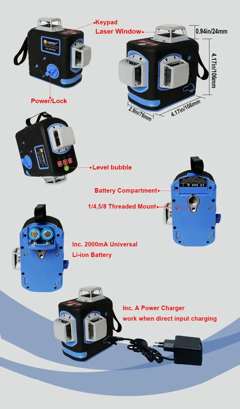 XEAST XE-68 pro лазерный уровень 12 линий 3D уровень самонивелирующийся 360 горизонтальный и вертикальный крест супер мощный красный лазерный уровень
