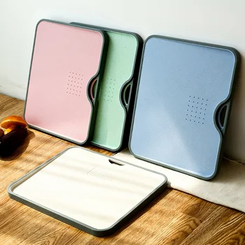 

Eco Wheat Straw Cutting Board Gourmet Chopping Board With Grinding Garlic Tool Cooking Kitchen Gadgets Accessories