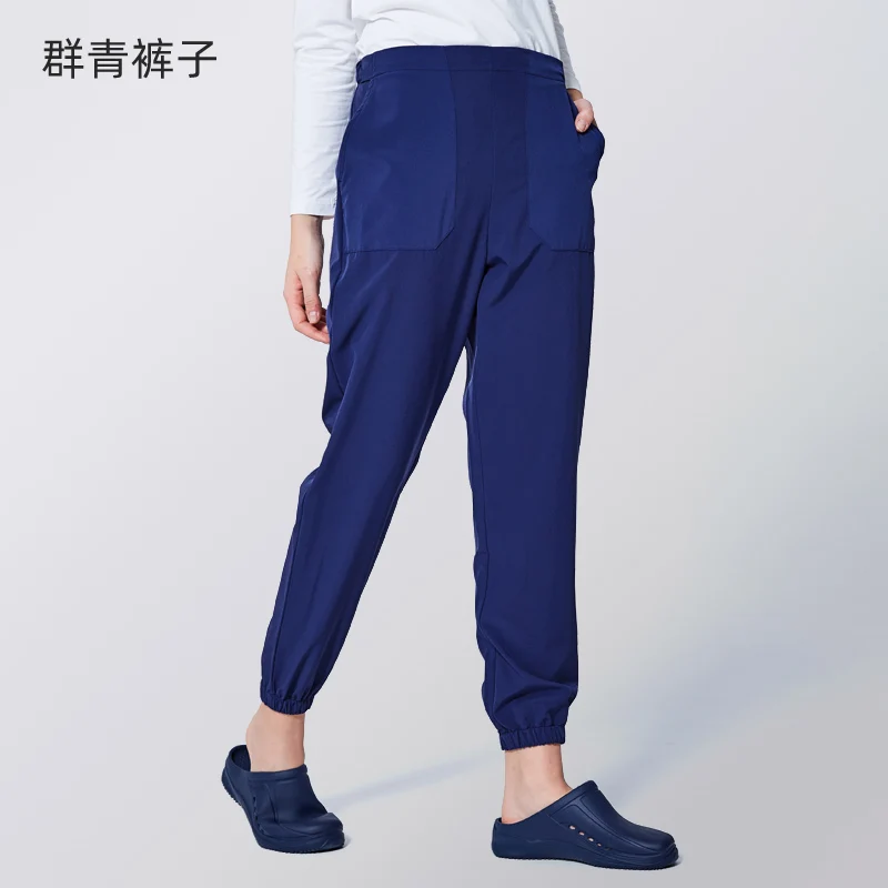 ANNO Medical Scrub Set Non sticky hair Pet Hospital Uniform Clinical Nursing Dress Surgical Clothes Shirt Trouser