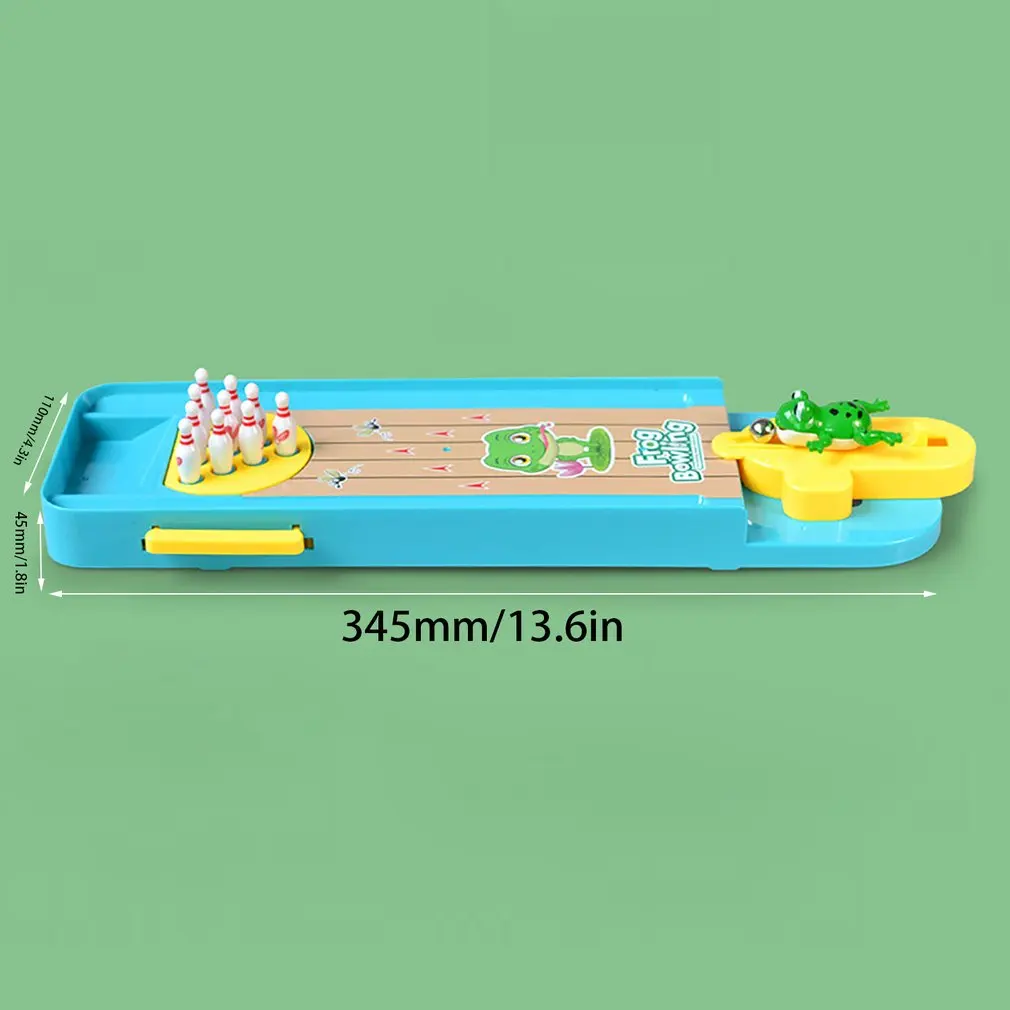 Мультяшный мини-набор для боулинга лягушка чаши детская игрушка съемка головоломка интерактивная игра спортивные вечерние мини-настольные игры