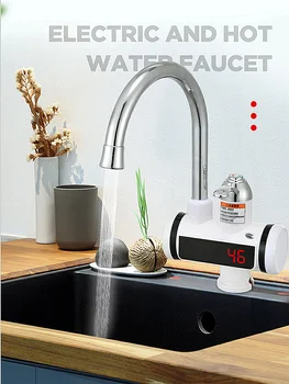Temperature Display Instant Hot Water Tap Tankless Electric Faucet Water Instant Hot Faucet   Water Heater Water Heating