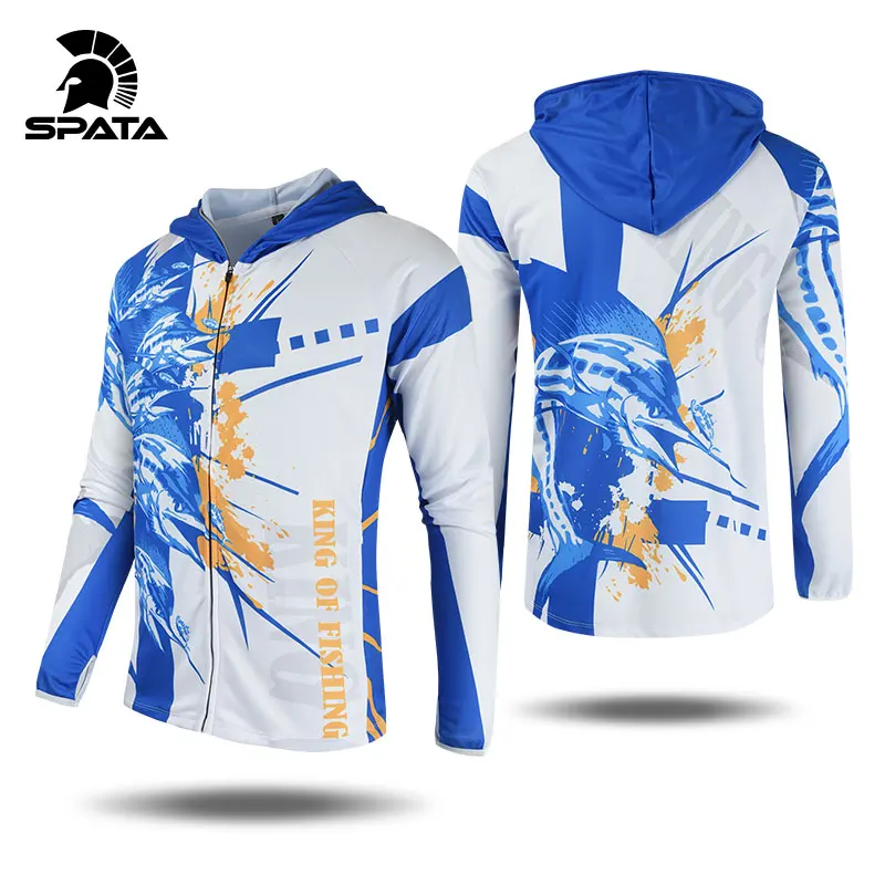 SPATA-camisetas de pesca Anti-UV, ropa de pesca transpirable de secado rápido con protección solar y manga larga, 2021