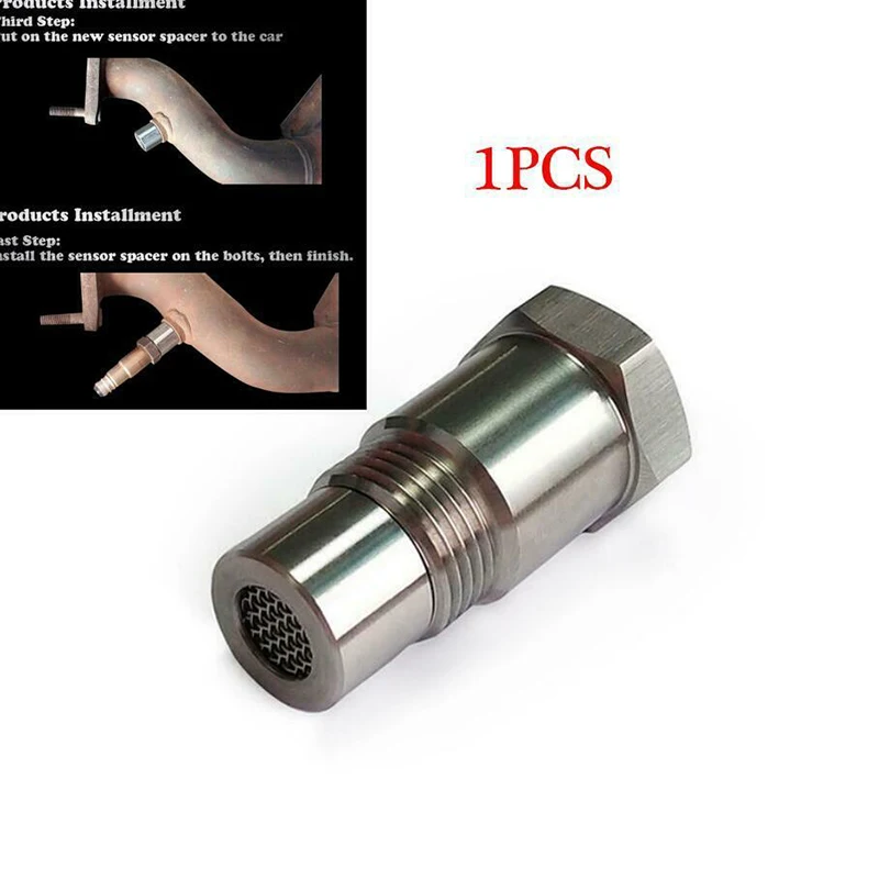 

Car Oxygen Sensor Adapter Fix Check Parts Accessory Engine Light Eliminator M18*1.5 Exhaust