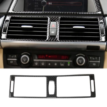 

For BMW E70 X5 E71 X6 2008-2013 Carbon Fiber Car Interior Central Control Air Conditioner Outlet Frame Cover Decoration Stickers
